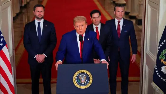 ইরানে হামলাকে ‘অসাধারণ সামরিক সাফল্য’বলেছেন ট্রাম্প 